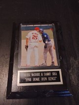 Mark McGwire Sammy Sosa 1998 Home Run Kings Picture frame Small cracjed plastic  - £13.25 GBP