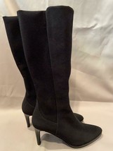 Stuart Weitzman Boots Tall Black Stretchy Weatherproof 6 New - £98.67 GBP