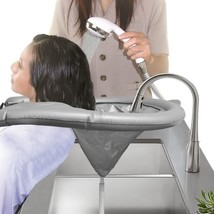 Mobile Shampoo Bowl Inflatable Hair Washing Tray For Home Sink, Salon Funnel - £27.96 GBP