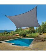 VIGORO 12 ft x 12 ft Outdoor Square Shade Sail Stone Gray Sun &amp; Heat Pro... - €40,90 EUR