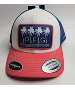 NEW Womens Columbia PFG Snapback Hat Mesh Palm Tree Patch Pink And Blue - £19.11 GBP