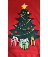 99 Jane Street Sweat Womens Med Red Christmas Tree  Sweater W/ Blinking ... - $34.66 CAD