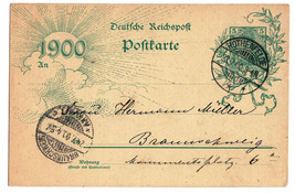Postal History 1900 German Gov&#39;t VF Used Postal Card Deutsche Reichspost... - £2.90 GBP
