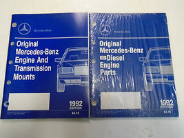 1992 Mercedes Benz Engine Parts Catalog Transmission Mount Manual Set OEM - £140.35 GBP