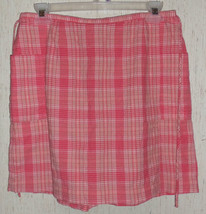 Womens Liz Claiborne Lizsport Petite Plaid Seersucker Skort Size 12P - £18.35 GBP