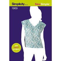 Simplicity Sewing Pattern 1969 Top Shirt Tunic Misses Size 10-22 - £5.63 GBP