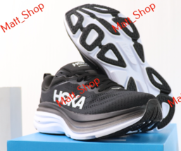 Hoka One One Bondi 8 Sneakers Women Size 6.5 US 1127952-BWHT Sport Gym A... - $109.00