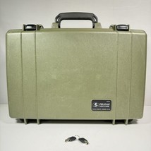 Pelican 1490 Case Military Green W/ Keys No Foam - £63.11 GBP