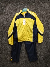 NWT Studio Works Track Suit Women Petite Large PL Yellow and Navy Blue 2PC - £22.19 GBP