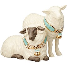 Lenox First Blessing Nativity Sheep Figurine Pair Lamb Bell Collar Christmas NEW - £135.11 GBP