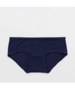 American Eagle Aerie Modal Ribbed Boybrief Panties SMALL Navy Silky Feel - $288.23 MXN
