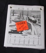 2002 Calendar Date Pad 4 1/4 X 4 3/4  Sealed Fits Most Coke Calendar Holders - $2.48