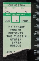 Vintage The Tubes Ticket Stub Juin 8 1985 Pittsburgh Syrie Mosquée Tob - $39.49