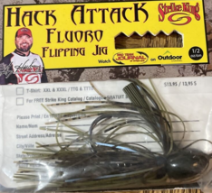 Strike King #HAFFJ12-108 Hack Attack Fluoro Flipping Jig Size 1/2oz-NEW-SHIP24HR - £11.60 GBP