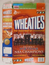 Mt Wheaties Cereal Box 2004 18oz Detroit Pistons Nba Champions 2003-04 [G7E3a] - $13.55