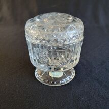 Fostoria Floral Compote Vintage 1974 AVON Clear Glass Trinket Empty w/Bo... - $9.82