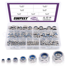250Pcs 304 Stainless Steel Metric Lock Nut Assortment Kit - £22.81 GBP