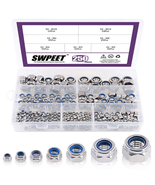 250Pcs 304 Stainless Steel Metric Lock Nut Assortment Kit - £22.73 GBP