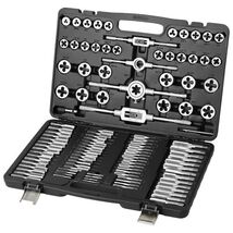 Tap and Die Set, 110-Piece Include Metric Size M2 to M18, Bearing Steel ... - $97.93