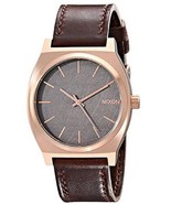 NWT Nixon A0452001 Time Teller Rose Gold/Gunmetal/Brown Unisex Watch - £79.09 GBP