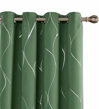 Deconovo Forest Green Blackout Curtain Panels Set of 2 52&quot; X 80&quot; NEW - £42.24 GBP