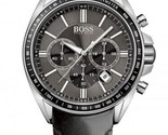 NOUVELLE VÉRITABLE HUGO BOSS DRIVERS HB1513085 CADRAN NOIR BRACELET EN C... - $131.98