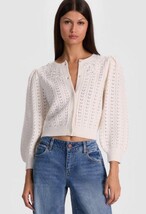 2025 NWT AUTHENTIC Alice + Olivia DORIS EMBELLISHED CARDIGAN in White $5... - €257,73 EUR