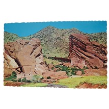 Postcard Scene In The Park Of The Red Rocks Denver Mountain Parks Colorado - $6.98