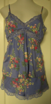 INC Blue floral print two-piece Pajama Set (camisole &amp; tap pant) Size Large - £17.43 GBP