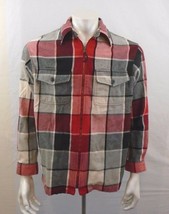 Jones New York Sport Red Gray Plaid Full Zip Long Sleeve Flannel Jacket ... - $10.84 CAD