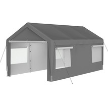 10x20 Heavy Duty Steel Canopy Tent with Roll-up Ventilated Windows, Garage Carpo - $382.76