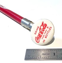 Vintage Coca Cola Celluloid Pencil Topper &amp; Wooden Lead Pencil (Circa 1960&#39;s) - £21.98 GBP
