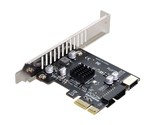 Cablecc 5Gbps Type-E USB 3.1 Front Panel Socket &amp; USB 2.0 to PCI-E 1X Ex... - £31.96 GBP