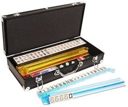 Open Box! American Mahjong Set - Ivory Tiles &amp; Modern Pushers - Black - £67.94 GBP