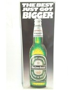 Heineken Beer Bottle Tin Metal Sign 28&quot;x 10”1/2 Man Cave Advertising Hol... - £25.71 GBP