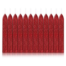 12 Pcs Sealing Wax Sticks With Wicks, Antique Metallic Red Totem Fire Ma... - £15.17 GBP