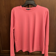 A&#39;nue Ligne Miami Womens Top Size L1  XL Spring Pink Long Sleeve Stretch... - $23.76