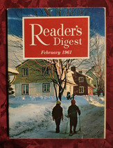 CANADA Readers Digest February 1961 John Hersey Jacqueline van Til Bennett Cerf - £9.78 GBP