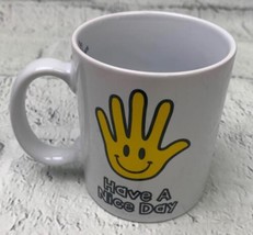 Ceramic Have A Nice Day Middle Finger Funny Coffee Mug Cup Holds 10oz Black - £15.81 GBP