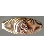 Vintage Jewelry Mens Tie Clip Horsehead Design Western Wear Gold Tie Clasp - £36.02 GBP