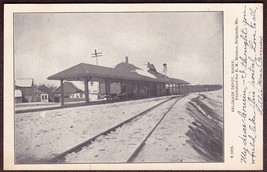 Belgrade, Maine Central Railroad Station Depot 1906 B&amp;W Postcard #S1928 - £12.48 GBP