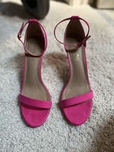 Dream Pairs Hot Pink Suede Sandal’s Size 9 - £19.38 GBP