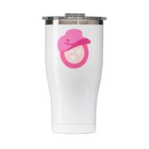 ORCA Chaser 27oz Pearl White Cowgirl Hat Stainless Steel Insulated Tumbl... - $29.26