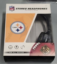 NEW SEALED Pittsburgh Steelers Logo NFL Stereo Headphones - £19.43 GBP