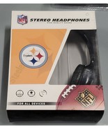 NEW SEALED Pittsburgh Steelers Logo NFL Stereo Headphones - £19.45 GBP