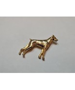 Dobermann Dog Gold Tone Pin/Brooch, 1.5&#39;&#39; Length, Vintage  - $275.89 MXN