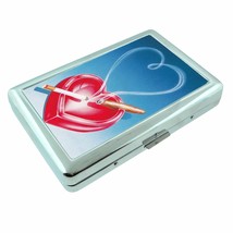 Heart Smoke Theme Metal Cigarette Case RFID Protection Wallet Valentine - £13.41 GBP