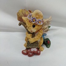 Ceramic Cupid Mouse Holding Gord With Valentine Hearts  3&quot; - $12.82