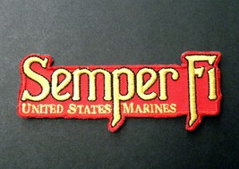 Semper Fi Fidelis Embroidered Patch Usmc Us Marine Corps Marines 4 X 1.5 Inches - £4.54 GBP