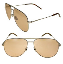 Saint Laurent Classic 11 Ysl 055 Silver Pink Unisex Aviator Sunglasses 59mm SL11 - £252.44 GBP